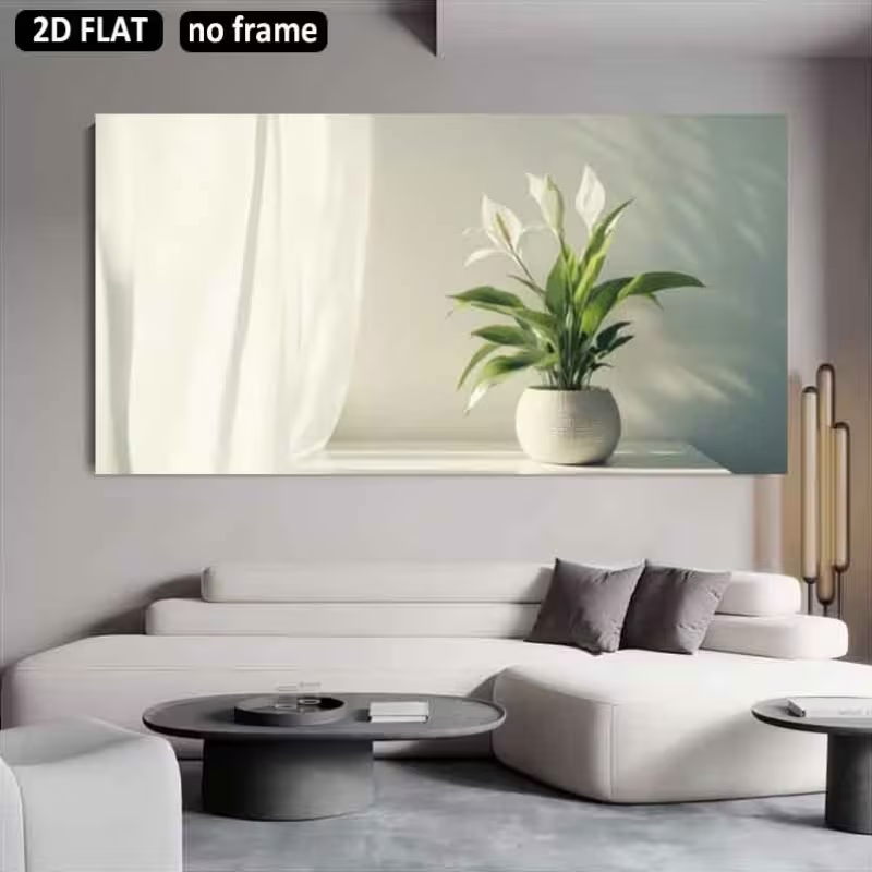 2D Flat, 2D Flat 1pc 31.49X62. - огляд і ціна Peace Lily White